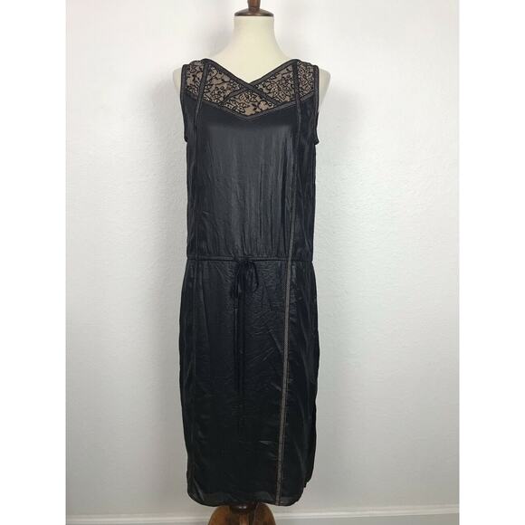 BCBGMaxAzria Greta Coated Floral Lace Shift Dress - Picture 1 of 12
